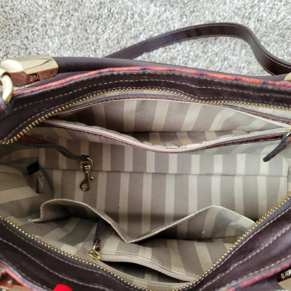Brahmin RUBY PECAN AZUMA Satchel Shoulder Bag Crossbody - Picture 8 of 8